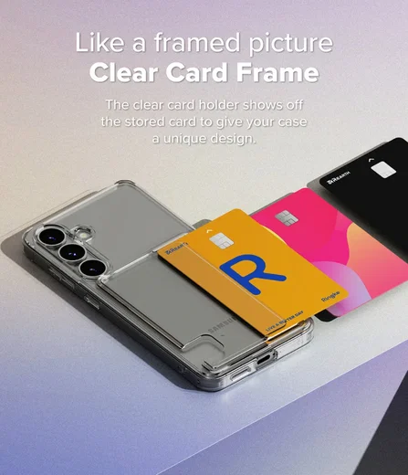 Ringke Fusion Card Samsung Galaxy S25 Hoesje Kaarthouder Transparant afbeelding 9