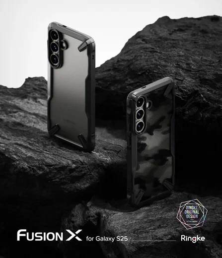 Ringke Fusion X Samsung Galaxy S25 Hoesje Back Cover Zwart afbeelding 3