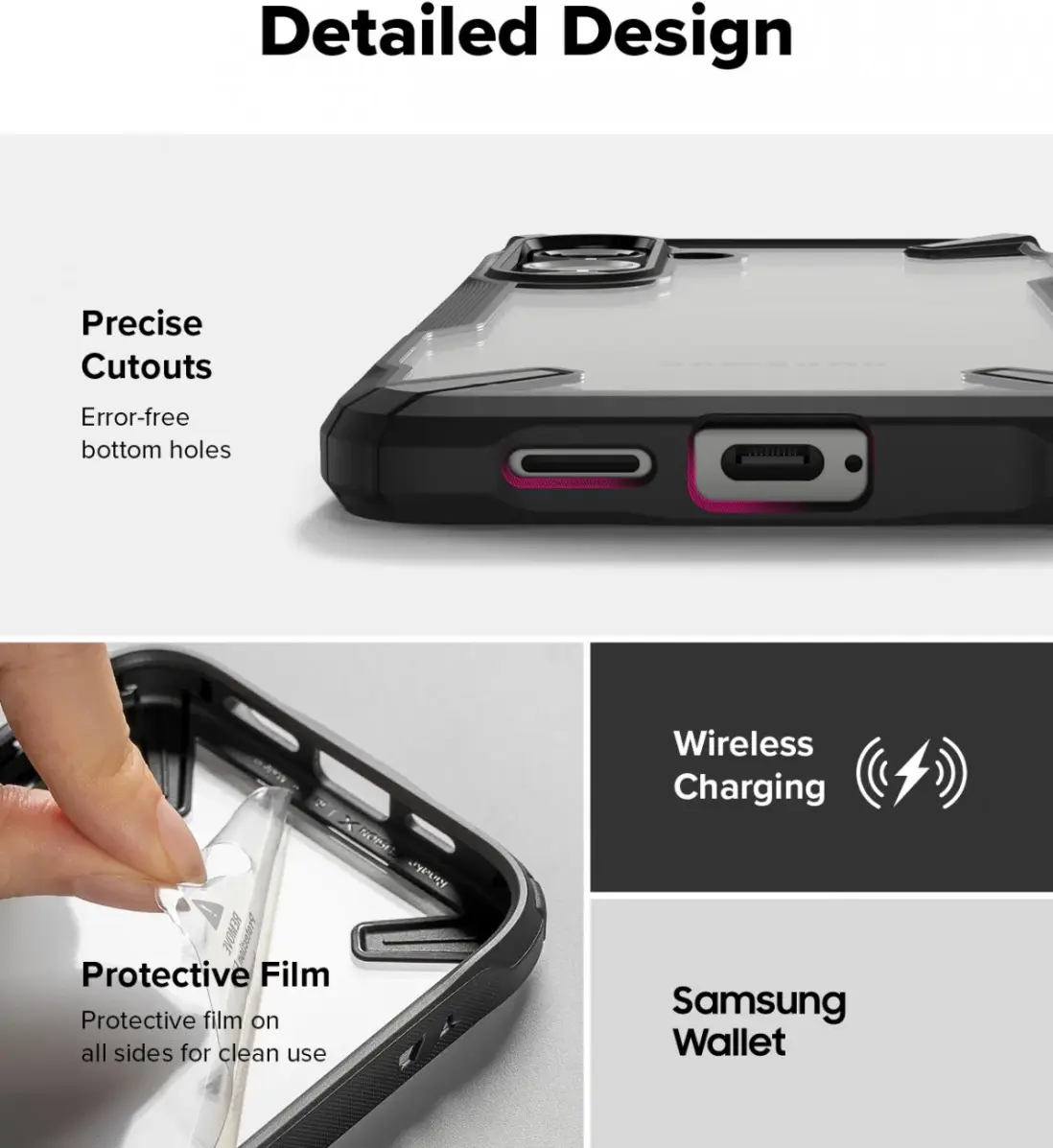 Ringke Fusion X Samsung Galaxy S25 Hoesje Back Cover Zwart afbeelding 4