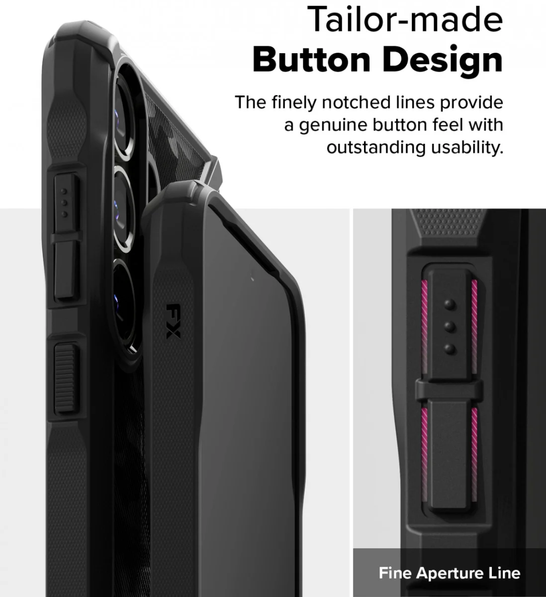Ringke Fusion X Samsung Galaxy S25 Hoesje Back Cover Camo Zwart afbeelding 11