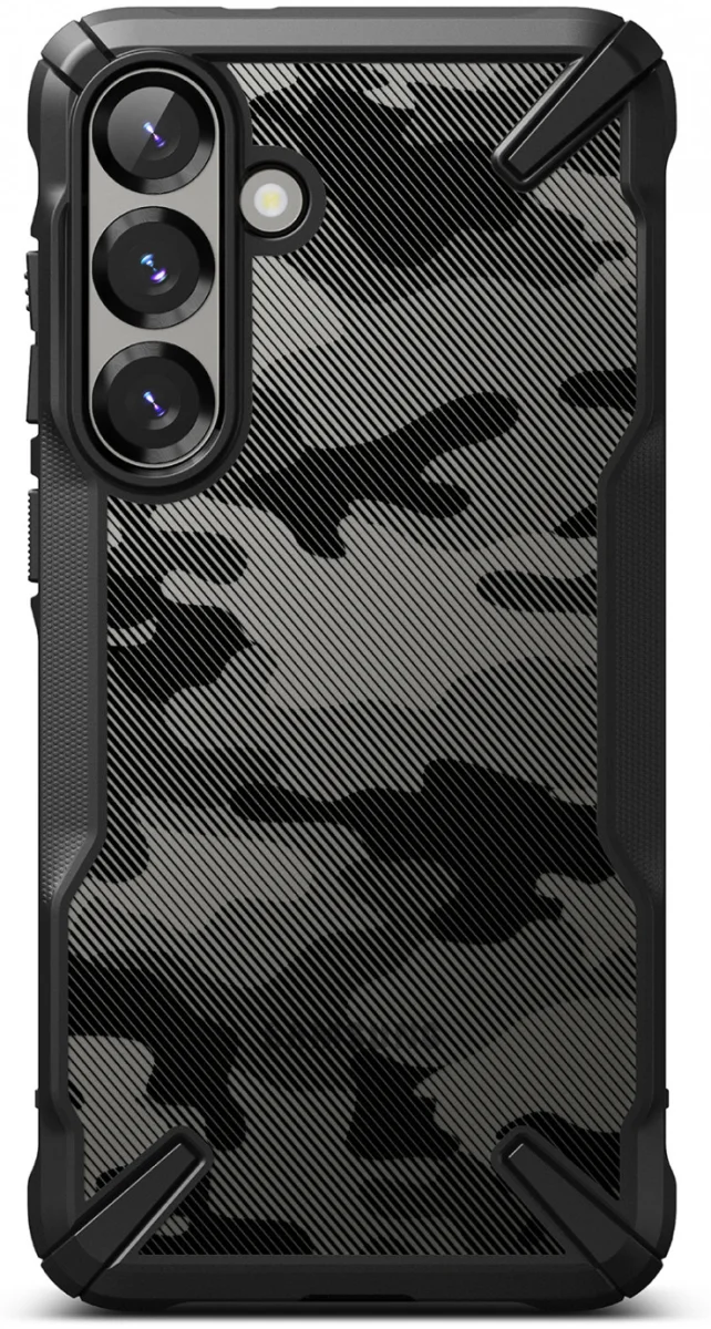 Ringke Fusion X Samsung Galaxy S25 Hoesje Back Cover Camo Zwart afbeelding 2