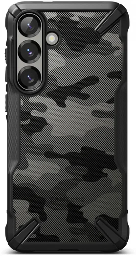Ringke Fusion X Samsung Galaxy S25 Hoesje Back Cover Camo Zwart afbeelding 2