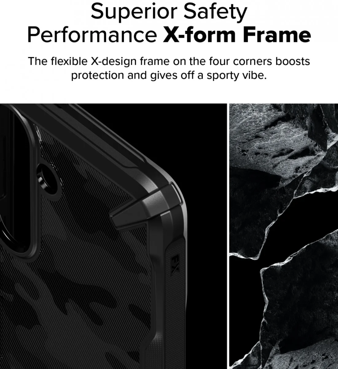 Ringke Fusion X Samsung Galaxy S25 Hoesje Back Cover Camo Zwart afbeelding 5