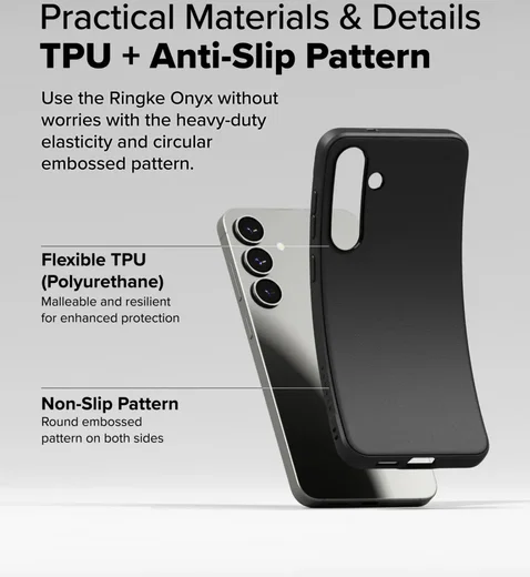 Ringke Onyx Samsung Galaxy S25 Hoesje Flexibel TPU Back Cover Zwart afbeelding 5