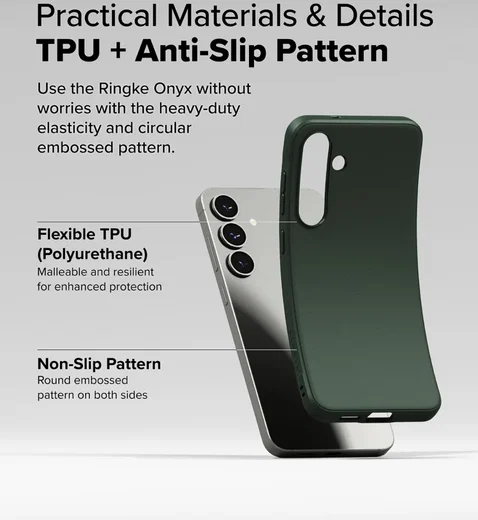 Ringke Onyx Samsung Galaxy S25 Hoesje Flexibel TPU Back Cover Groen afbeelding 3