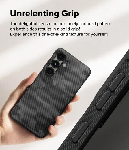 Ringke Onyx Samsung Galaxy S25 Hoesje Flexibel TPU Back Cover Design Camo Zwart afbeelding 3