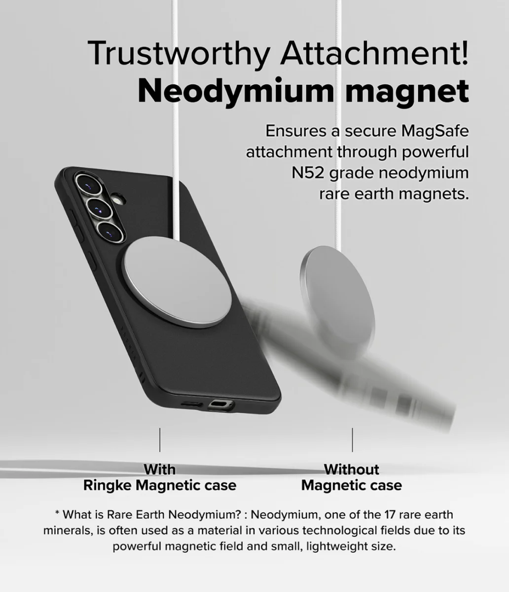 Ringke Onyx Magnetic Samsung Galaxy S25 Hoesje MagSafe / Qi2 Zwart afbeelding 7