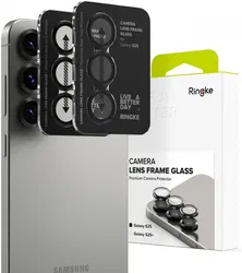Ringke Frame Glass Samsung Galaxy S25 Camera Protector (2-Pack) afbeelding