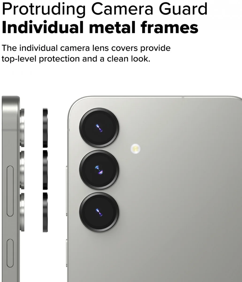 Ringke Frame Glass Samsung Galaxy S25 Camera Protector (2-Pack) afbeelding 6