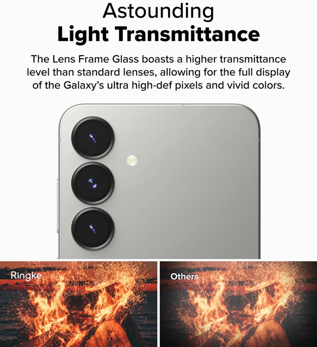 Ringke Frame Glass Samsung Galaxy S25 Camera Protector (2-Pack) afbeelding 9