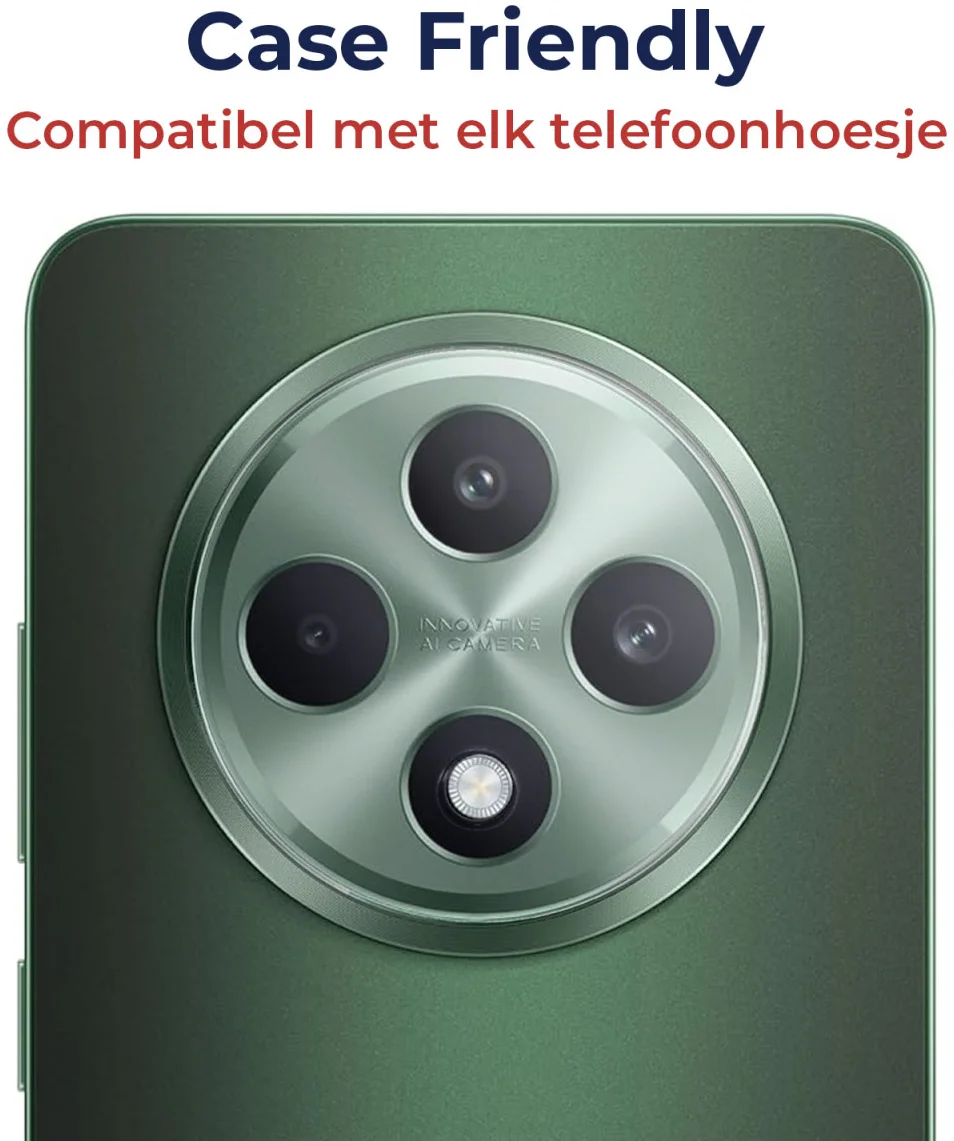 Rosso Oppo Reno 12 F Camera Lens Protector Transparant afbeelding 2