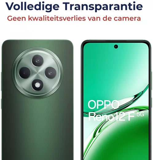 Rosso Oppo Reno 12 F Camera Lens Protector Transparant afbeelding 5