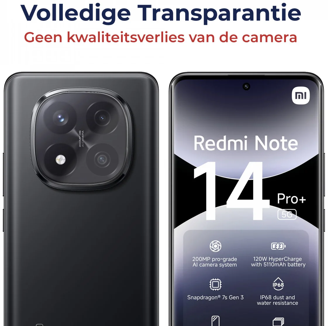 Rosso Xiaomi Redmi Note 14 Pro Plus Camera Lens Protector Transparant afbeelding 5