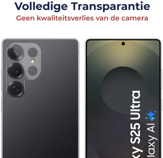 Rosso Samsung Galaxy S25 Ultra Camera Lens Protector Transparant afbeelding 4