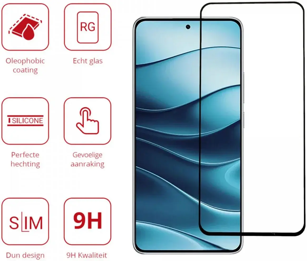 Rosso Xiaomi Redmi Note 14 4G 9H Tempered Glass Screen Protector afbeelding 2