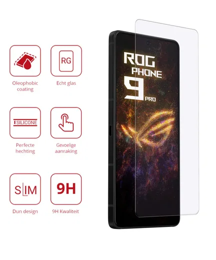 Rosso Asus ROG Phone 9 / 9 Pro 9H Tempered Glass Screen Protector afbeelding 2