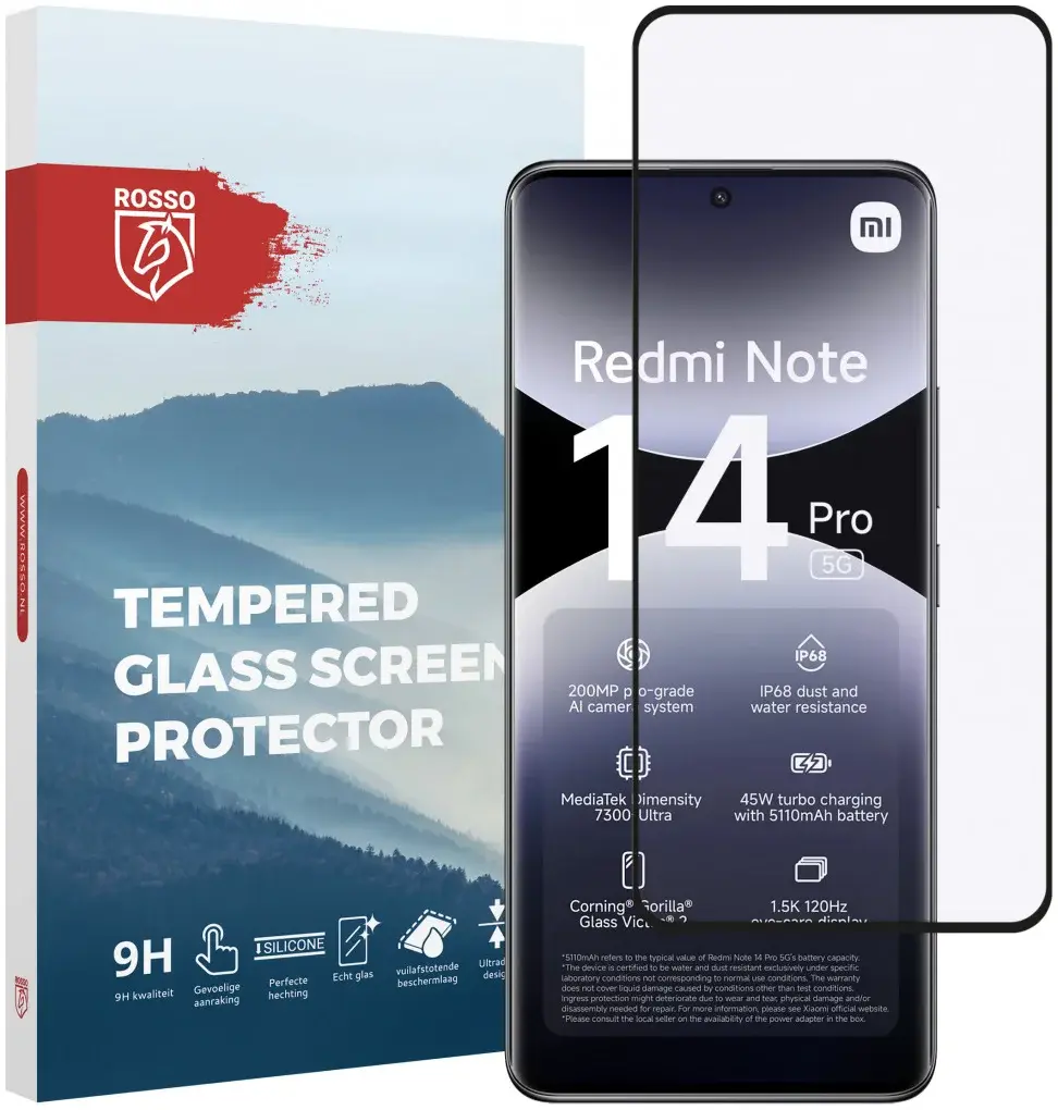 Rosso Xiaomi Poco X7 / Redmi Note 14 Pro 5G 9H Tempered Glass Screen Protector afbeelding 1