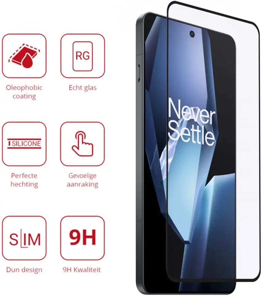 Rosso OnePlus 13R 9H Tempered Glass Screen Protector afbeelding 2