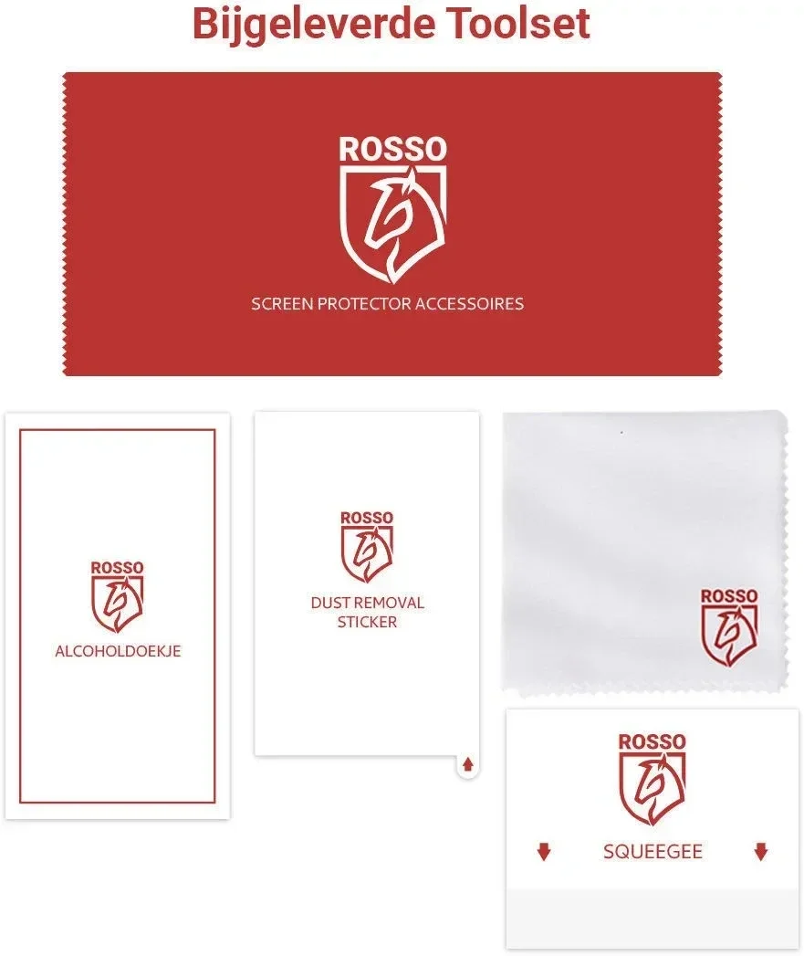 Rosso Motorola Edge 50 Neo 9H Tempered Glass Screen Protector Zwart afbeelding 5