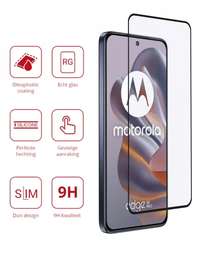 Rosso Motorola Edge 50 Neo 9H Tempered Glass Screen Protector Zwart afbeelding 2