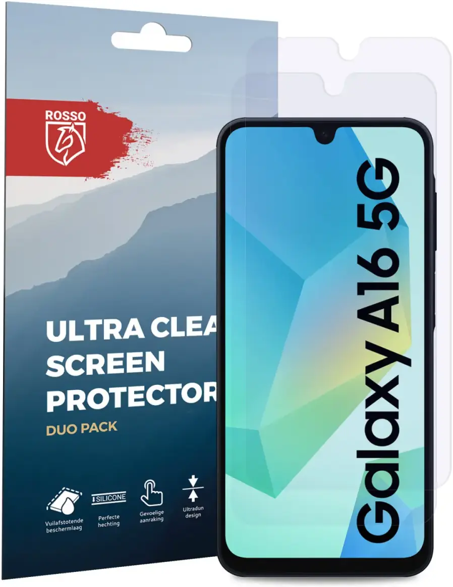 Rosso Samsung Galaxy A16 Screen Protector Case Friendly Folie Duo Pack afbeelding 7