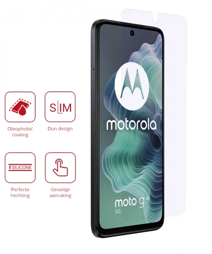 Rosso Motorola Moto G35 Screen Protector Case Friendly Folie Duo Pack afbeelding 2