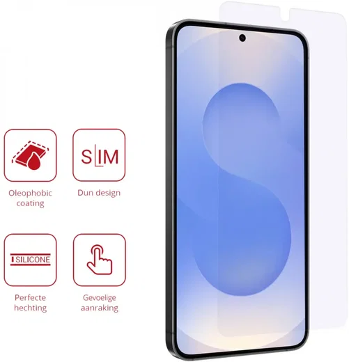 Rosso Samsung Galaxy S25 Screen Protector Case Friendly Folie Duo Pack afbeelding 2