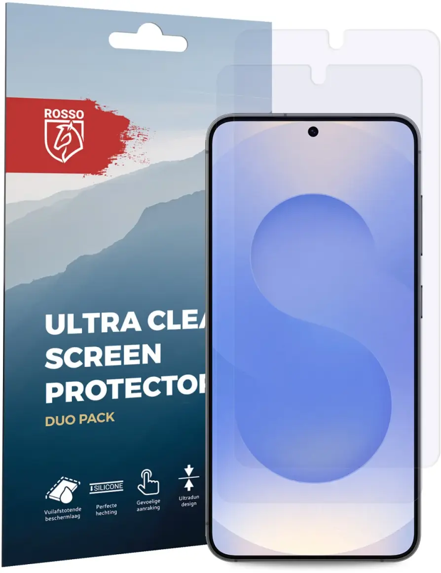 Rosso Samsung Galaxy S25 Screen Protector Case Friendly Folie Duo Pack afbeelding 7