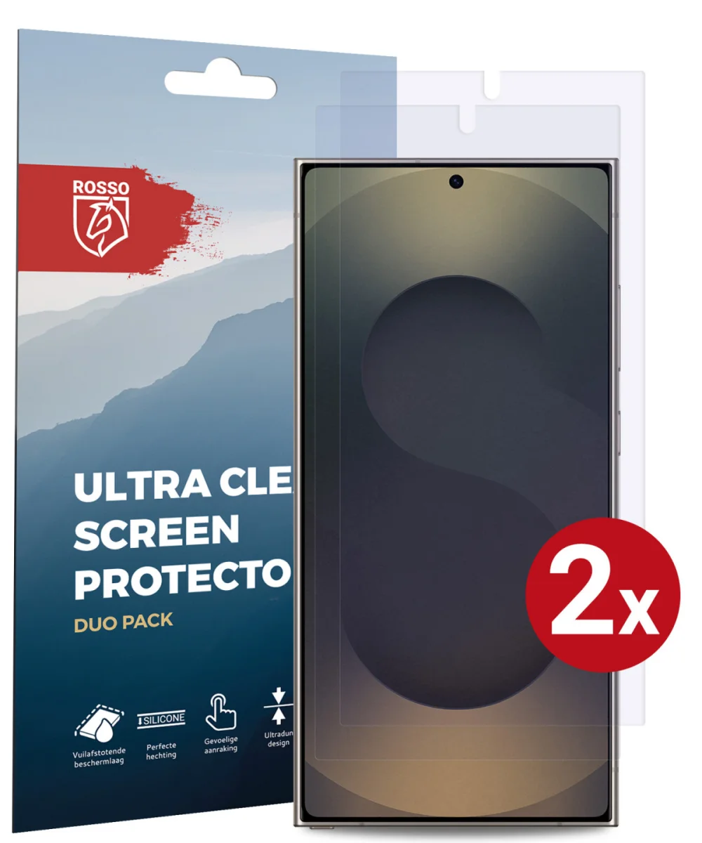 Rosso Samsung Galaxy S25 Ultra Screen Protector Case Friendly Folie Duo Pack afbeelding 1