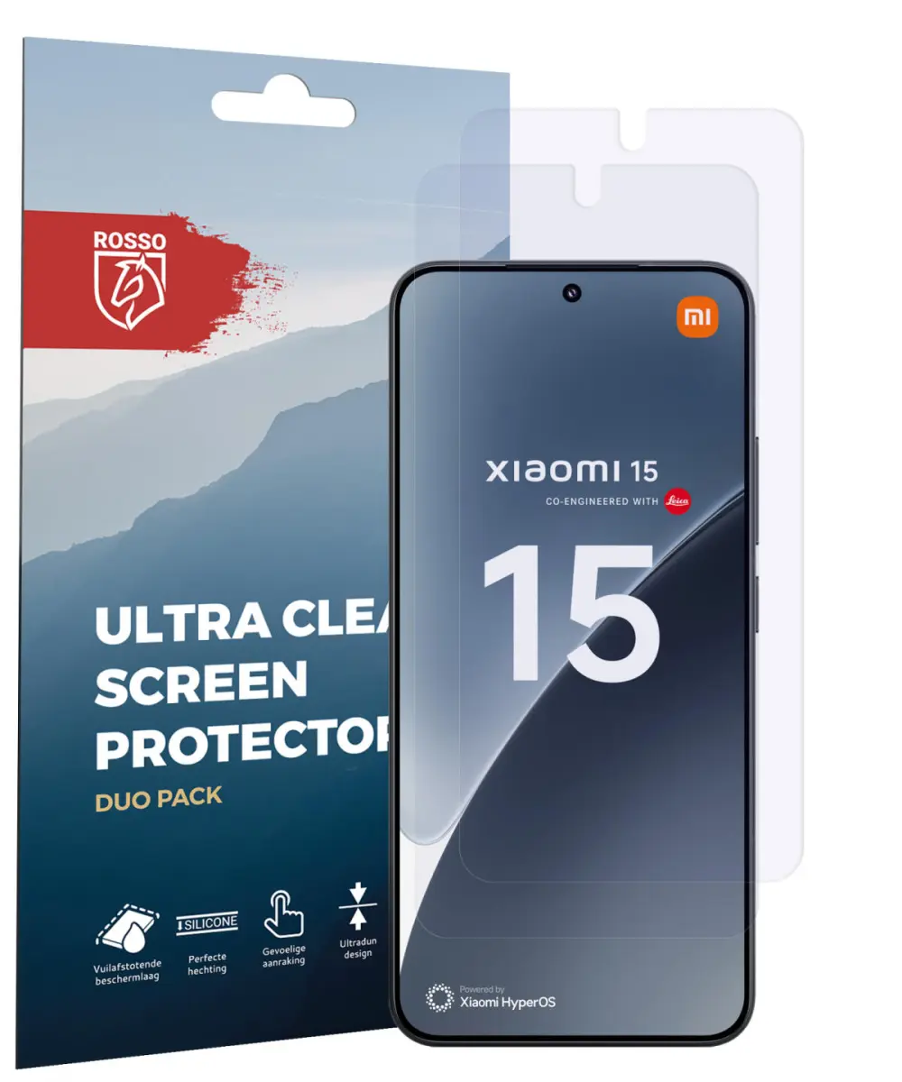 Rosso Xiaomi 15 Screen Protector Case Friendly Folie Duo Pack afbeelding 7