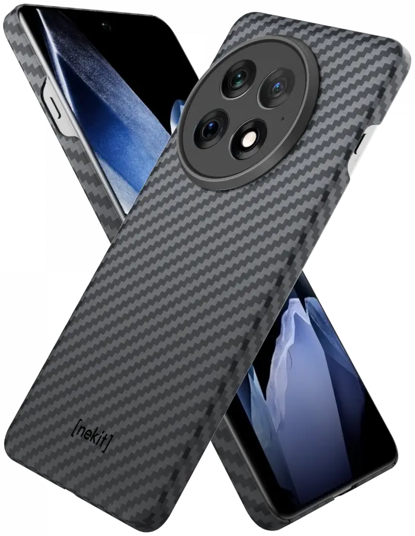 NEKIT Fiber OnePlus 13 Hoesje MagSafe Kevlar Back Cover Dun Zwart afbeelding 13