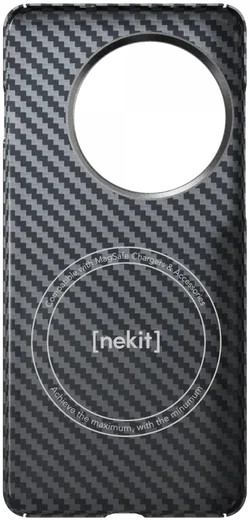 NEKIT Fiber OnePlus 13 Hoesje MagSafe Kevlar Back Cover Dun Zwart afbeelding 17