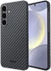 NEKIT Fiber Samsung Galaxy S25 Hoesje MagSafe / Qi2 Kevlar Back Cover Dun Zwart afbeelding 2