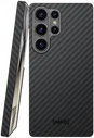 NEKIT Fiber Samsung Galaxy S25 Ultra Hoesje MagSafe Kevlar Back Cover Dun Zwart