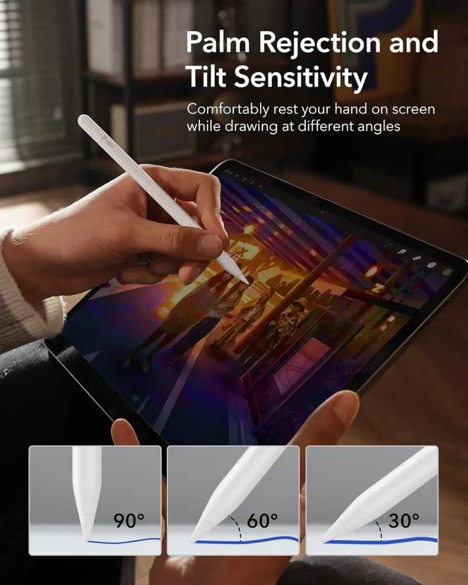 ESR Digital Pencil 6C001A - Magnetische Actieve Stylus Pen voor iPad Zwart afbeelding 6