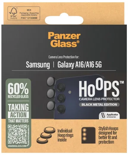 PanzerGlass Hoops Rings Samsung Galaxy A16 Camera Lens Protector Glas afbeelding 3