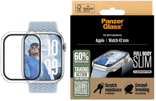 PanzerGlass Full Body - Apple Watch 11 / 10 42MM Screen Protector - Transparant afbeelding 1