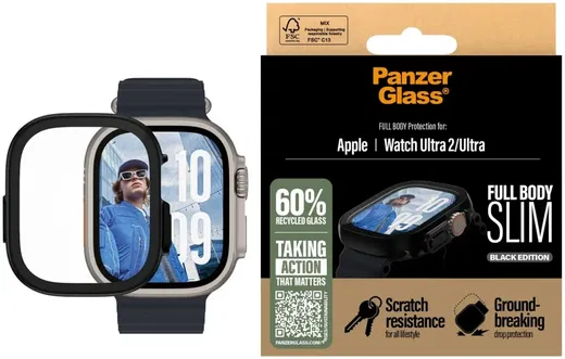 PanzerGlass Full Body Slim Apple Watch Ultra 3/2/1 Screen Protector Zwart afbeelding 1