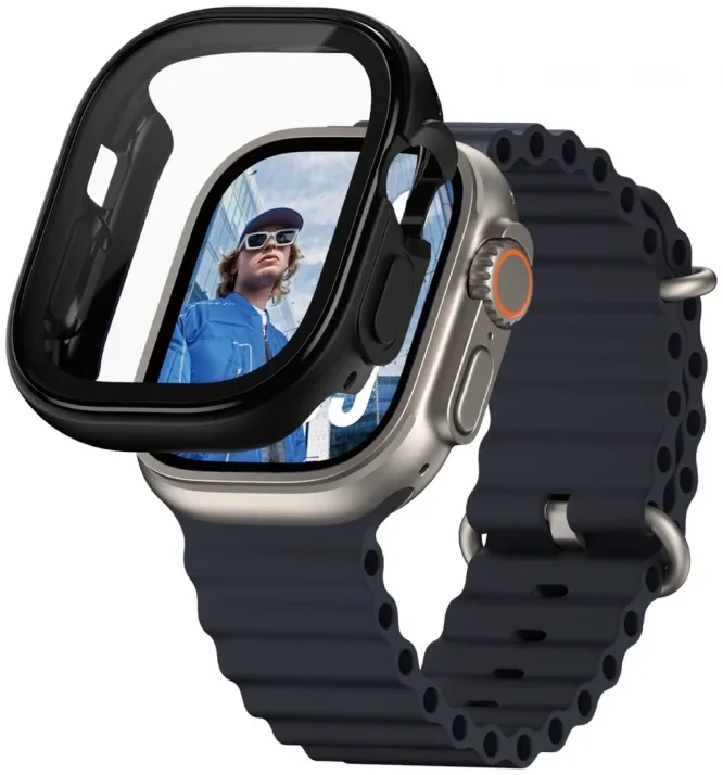 PanzerGlass Full Body Apple Watch Ultra 49MM 3 / 2 / 1 Hoesje Zwart afbeelding 1