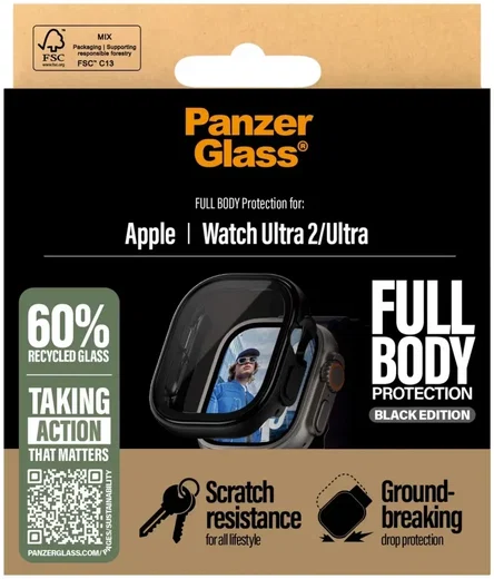 PanzerGlass Full Body Apple Watch Ultra 49MM 3 / 2 / 1 Hoesje Zwart afbeelding 4
