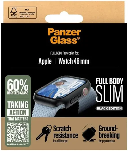 PanzerGlass Full Body - Apple Watch 11 / 10 46MM Screen Protector - Zwart afbeelding 4