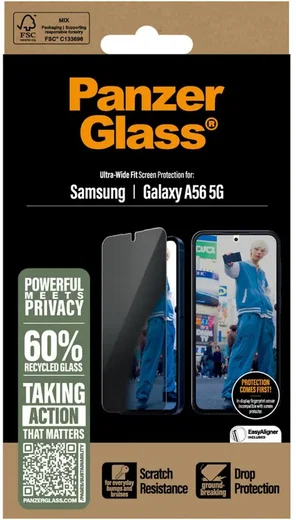 PanzerGlass Ultra-Wide Samsung Galaxy A56 Privacy Glass EasyAligner afbeelding 4
