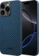 NEKIT Fiber Apple iPhone 16 Pro Max Hoesje MagSafe Kevlar Back Cover Dun Blauw afbeelding 2