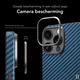 NEKIT Fiber Apple iPhone 16 Pro Max Hoesje MagSafe Kevlar Back Cover Dun Blauw afbeelding 5