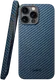 NEKIT Fiber Apple iPhone 16 Pro Hoesje MagSafe Kevlar Back Cover Dun Blauw