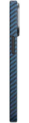 NEKIT Fiber Apple iPhone 14 Pro Max Hoesje MagSafe Kevlar Back Cover Dun Blauw afbeelding 17