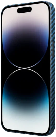NEKIT Fiber Apple iPhone 14 Pro Hoesje MagSafe Kevlar Back Cover Dun Blauw afbeelding 15