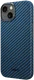NEKIT Fiber Apple iPhone 14 Hoesje MagSafe Kevlar Back Cover Dun Blauw afbeelding 13