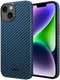 NEKIT Fiber Apple iPhone 14 Hoesje MagSafe Kevlar Back Cover Dun Blauw afbeelding 2