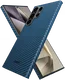 NEKIT Fiber Samsung Galaxy S24 Ultra Hoesje MagSafe Kevlar Back Cover Dun Blauw afbeelding 13